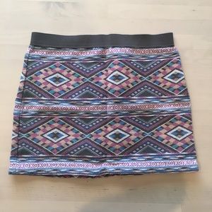 American Eagle mini skirt tribal print